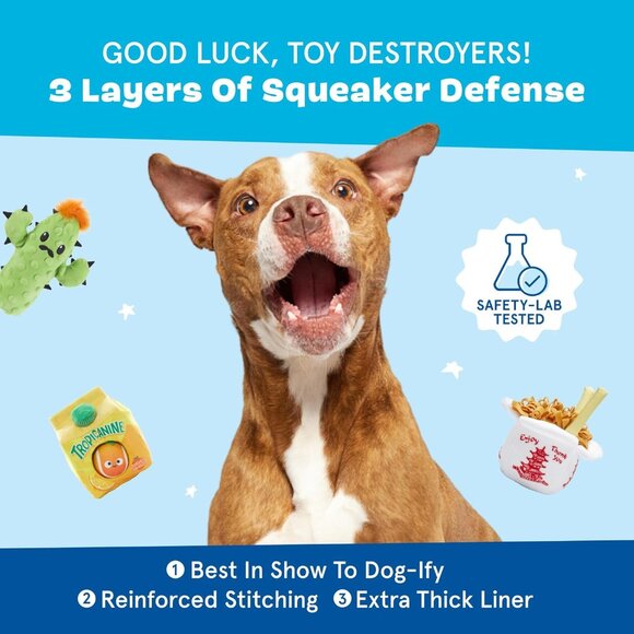 Lady Liberty Ball 2-in-1 Dog Toy - Plush Squeaky Toy for Large Dogs | Large - Picture 7 of 8